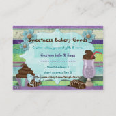 Zoet Bakkerijartikelen VEGAN BAKKERIJ DINER Visitekaartje (Voorkant)