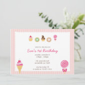 zoet, behandeling en eerste geboorte kaart (Staand voorkant)