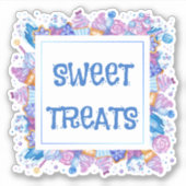 Zoet behandelt op maat gesneden vinylSticker Sticker (Voorkant)