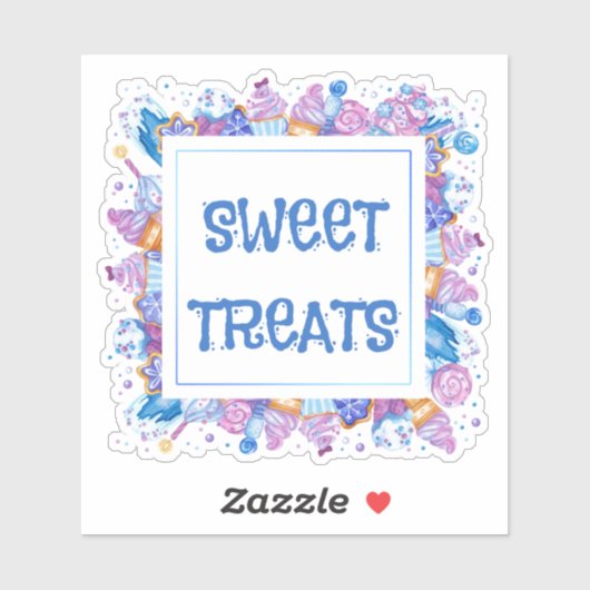 Zoet behandelt op maat gesneden vinylSticker Sticker (Vel)