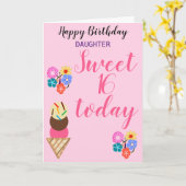 Zoet Birthday Daughter Flowers geven AGE uit Kaart (Gele Bloem)