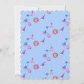 Zoet blauw snoep met fotoverjaardag kaart (Achterkant)