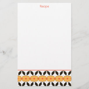 Zoet Bloemen Briefpapier In Perzik en Koraal