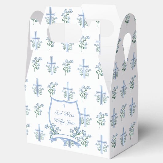 Zoet Bloemen Heilig Doopsel Eerste Communie Kam Bedankdoosjes (Geopend)