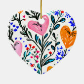 Zoet Bloemhart Keramisch Ornament (Achterkant)