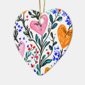 Zoet Bloemhart Keramisch Ornament (Links)