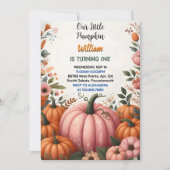 Zoet Boerderij Kind Onze kleine pompoen draait er Kaart (Voorkant)