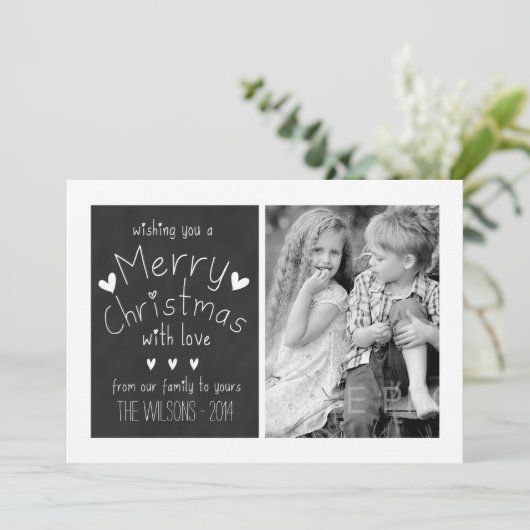 ZOET BORD %PIPE% HET WENSKAART VAN DE FOTO VAN DE FEESTDAGENKAART (Staand voorkant)