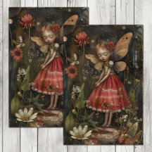 ZOET BOS FEE DECOUPAGE TISSUE PAPIER