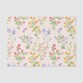 Zoet botanisch patroon in roze Trendy Grift wrap Tissuepapier (Voorkant)