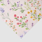Zoet botanisch patroon in roze Trendy Grift wrap Tissuepapier (Detail)