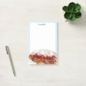 Zoet brood met aardbeien en room post-it® notes (Kantoor)