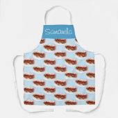 Zoet brood met aardbeien en room schort (Voorkant)