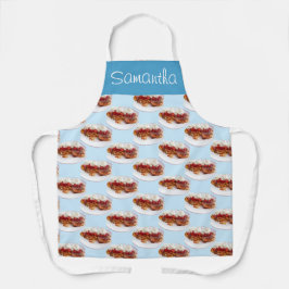 Zoet brood met aardbeien en room schort