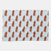 Zoet brood met aardbeien en room theedoek (Horizontaal)