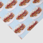 Zoet brood met aardbeien en room tissuepapier (Detail)