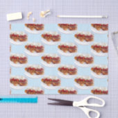 Zoet brood met aardbeien en room tissuepapier (Craft)