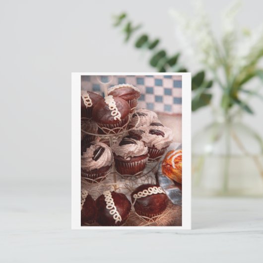 Zoet - Cupcake - Cupcake Briefkaart (Staand voorkant)