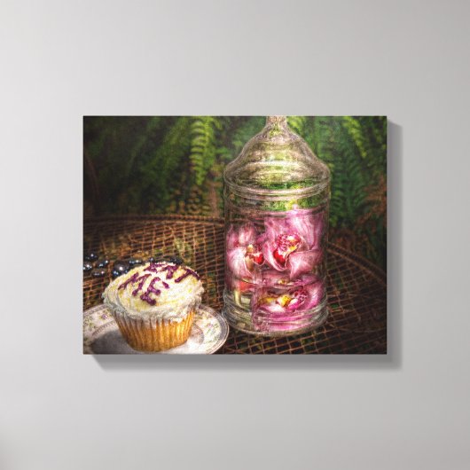 Zoet - Cupcake - Eet Mij Canvas Afdruk (Voorkant)