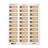Zoet - Cupcake - Rode fluwelen cupcakes Etiket (Full Sheet)