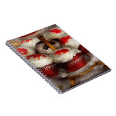 Zoet - Cupcake - Rode fluwelen cupcakes Notitieboek (Rechterzijde)