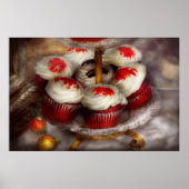 Zoet - Cupcake - Rode fluwelen cupcakes Poster (Voorkant)