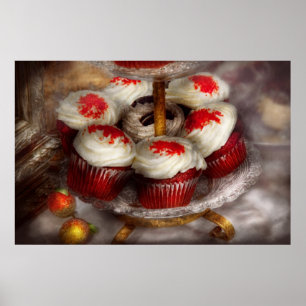 Zoet - Cupcake - Rode fluwelen cupcakes Poster