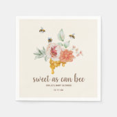 Zoet dat het Baby shower van de Floral Honeycomb k Servet (Voorkant)