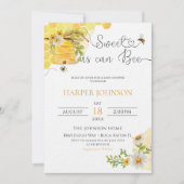 Zoet dat het kan worden Honeycomb Floral Baby show Kaart (Voorkant)