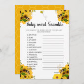 Zoet dat het woord scramble baby shower game kan z feestdagenkaart (Voorkant / Achterkant)