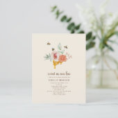 Zoet dat kan worden Honeycomb Floral Baby shower Kaart (Staand voorkant)