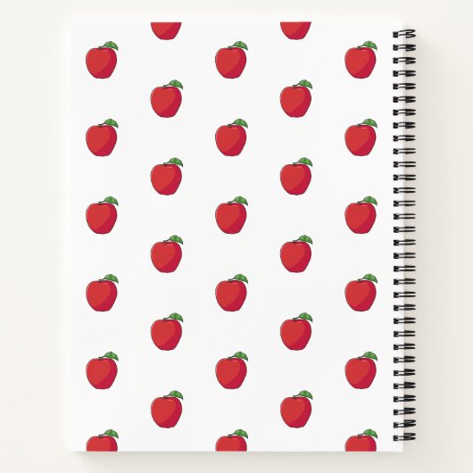 Zoet de Core Red Apple Pun Funny Cute Notitieboek (Achterkant)