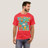 Zoet Dessert & Drink Kunst T-shirt (Voorkant volledig)
