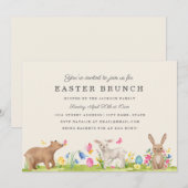 Zoet Dieren Ei Paas Brunch Kaart (Voorkant / Achterkant)