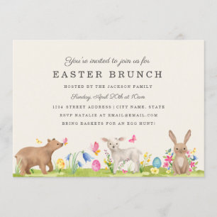 Zoet Dieren Ei Paas Brunch Kaart