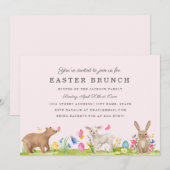 Zoet Dieren Pasen Brunch Kaart (Voorkant / Achterkant)