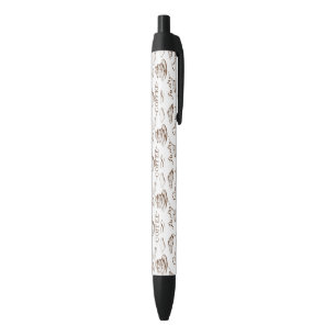 Zoet document zwarte inkt pen
