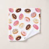 Zoet donut patroon bad handdoek (Wasdoekje)