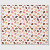 Zoet donut patroon cadeaupapier (Vlak)