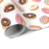 Zoet donut patroon cadeaupapier (Rol Hoek)