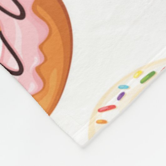Zoet donut patroon fleece deken (Hoek)