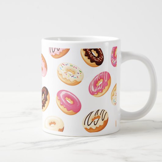 Zoet donut patroon grote koffiekop (Rechts)
