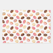 Zoet donut patroon inpakpapier vel (Voorkant)