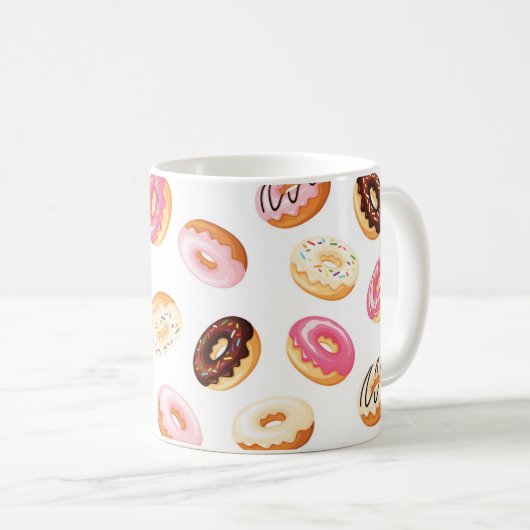 Zoet donut patroon koffiemok (Voorkant rechts)
