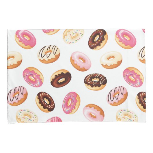 Zoet donut patroon kussensloop (Voorkant-Rechts)