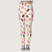 Zoet donut patroon leggings (Voorkant)