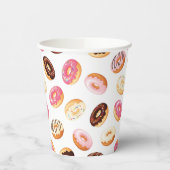 Zoet donut patroon papieren bekers (Links)