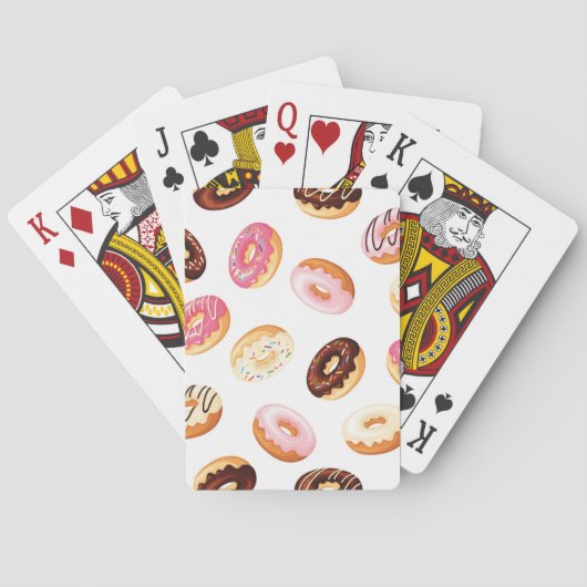 Zoet donut patroon pokerkaarten (Achterkant)