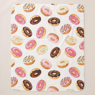 Zoet donut patroon sherpa deken