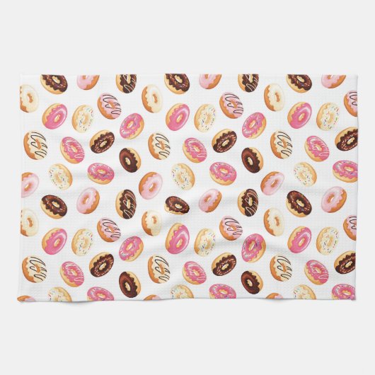 Zoet donut patroon theedoek (Horizontaal)